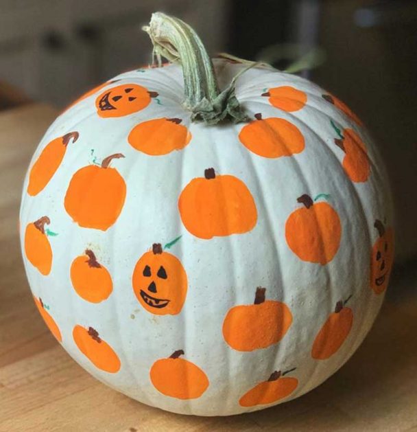 100+ Cool No-Carve Painted Pumpkin Ideas, Designs & Faces 2019