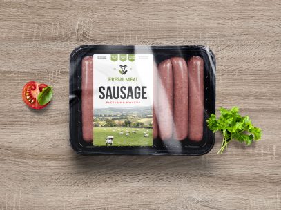 Free Sausage Food Packaging Mockup PSD | Designbolts