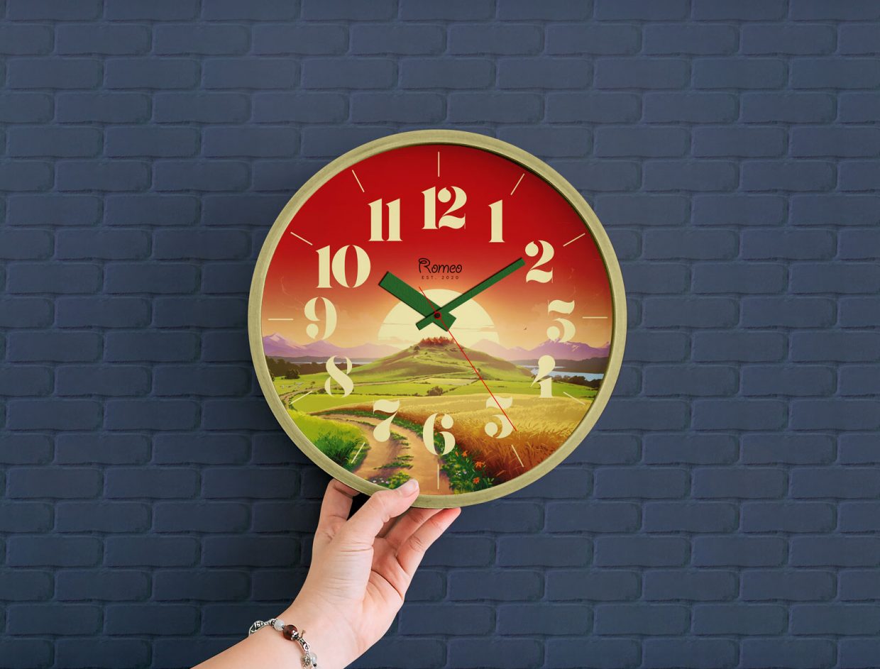 Free Wall Clock Mockup PSD - Designbolts