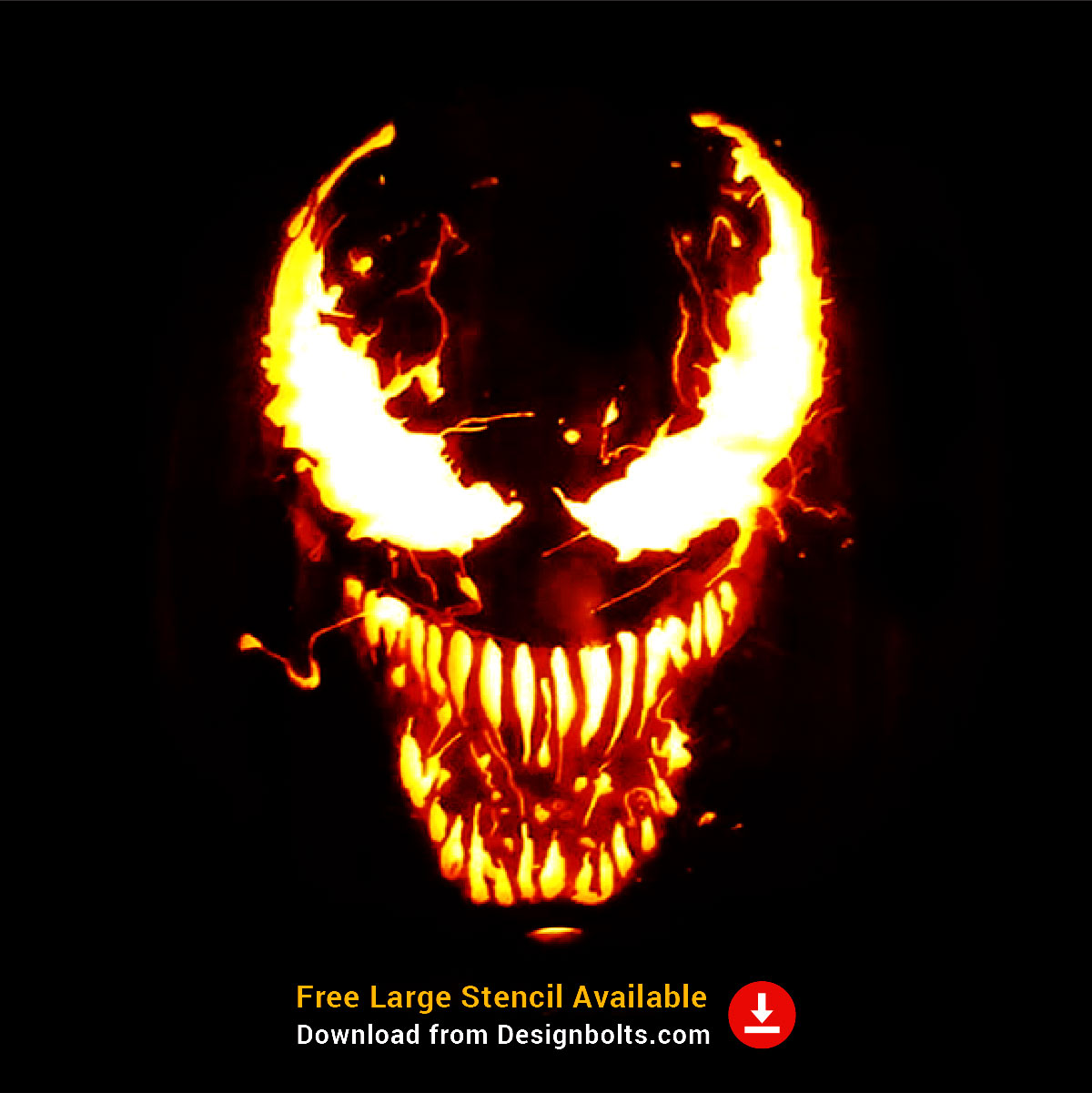 Free Printable Venom Pumpkin Carving Stencils