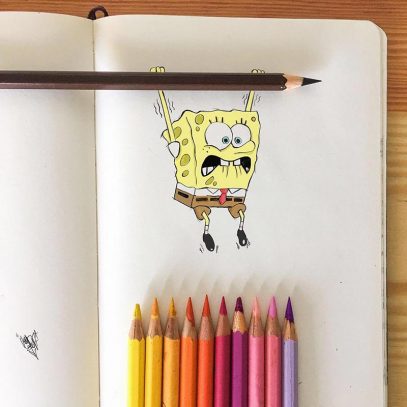 45+ Creative Drawing with Notebook Lines by Luigi Kemo - Designbolts