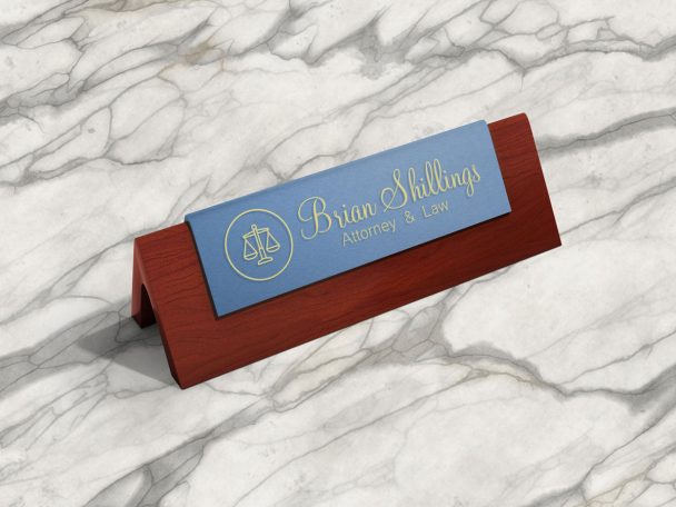 Download Free Office Desk Name Plate Mockup PSD | Designbolts