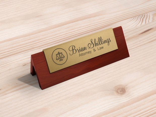 Download Free Office Desk Name Plate Mockup PSD | Designbolts