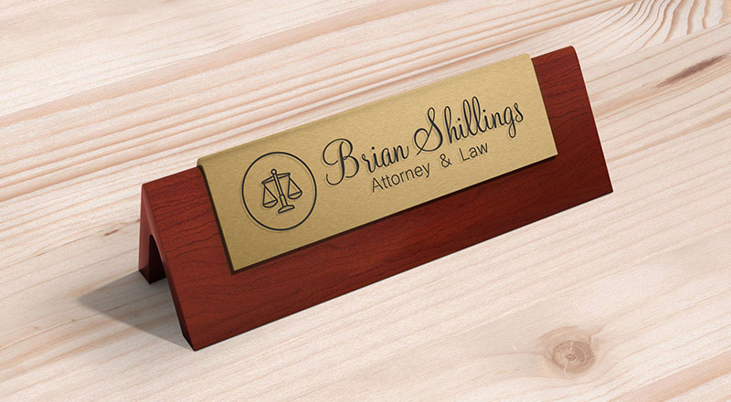 Download Free Office Desk Name Plate Mockup PSD | Designbolts