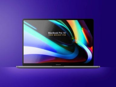 Free MacBook Pro 16 inch Mockup PSD & Ai - Designbolts