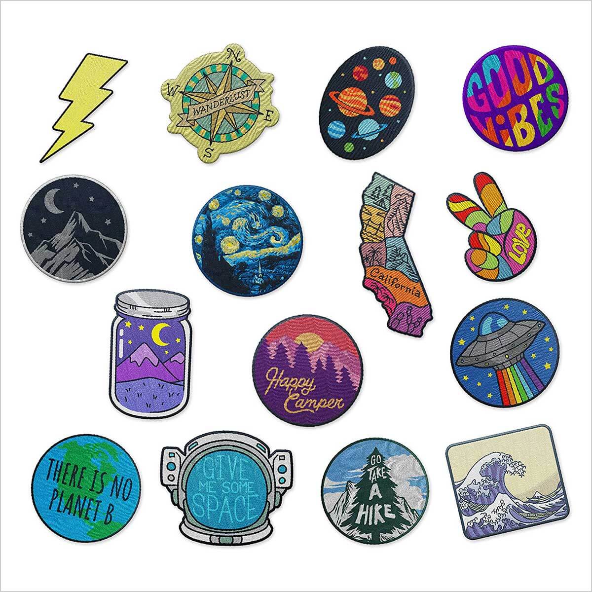 Assorted Cool Iron-On Patches for Jackets and UK