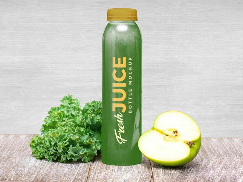 Download Free Fresh Juice Bottle Mockup PSD | Designbolts