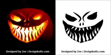 10 Free Scary Halloween Pumpkin Carving Stencils, Printable Patterns 