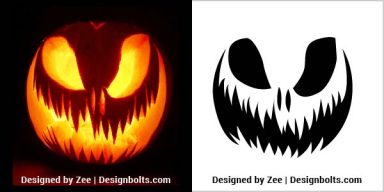 10 Free Scary Halloween Pumpkin Carving Stencils, Printable Patterns ...