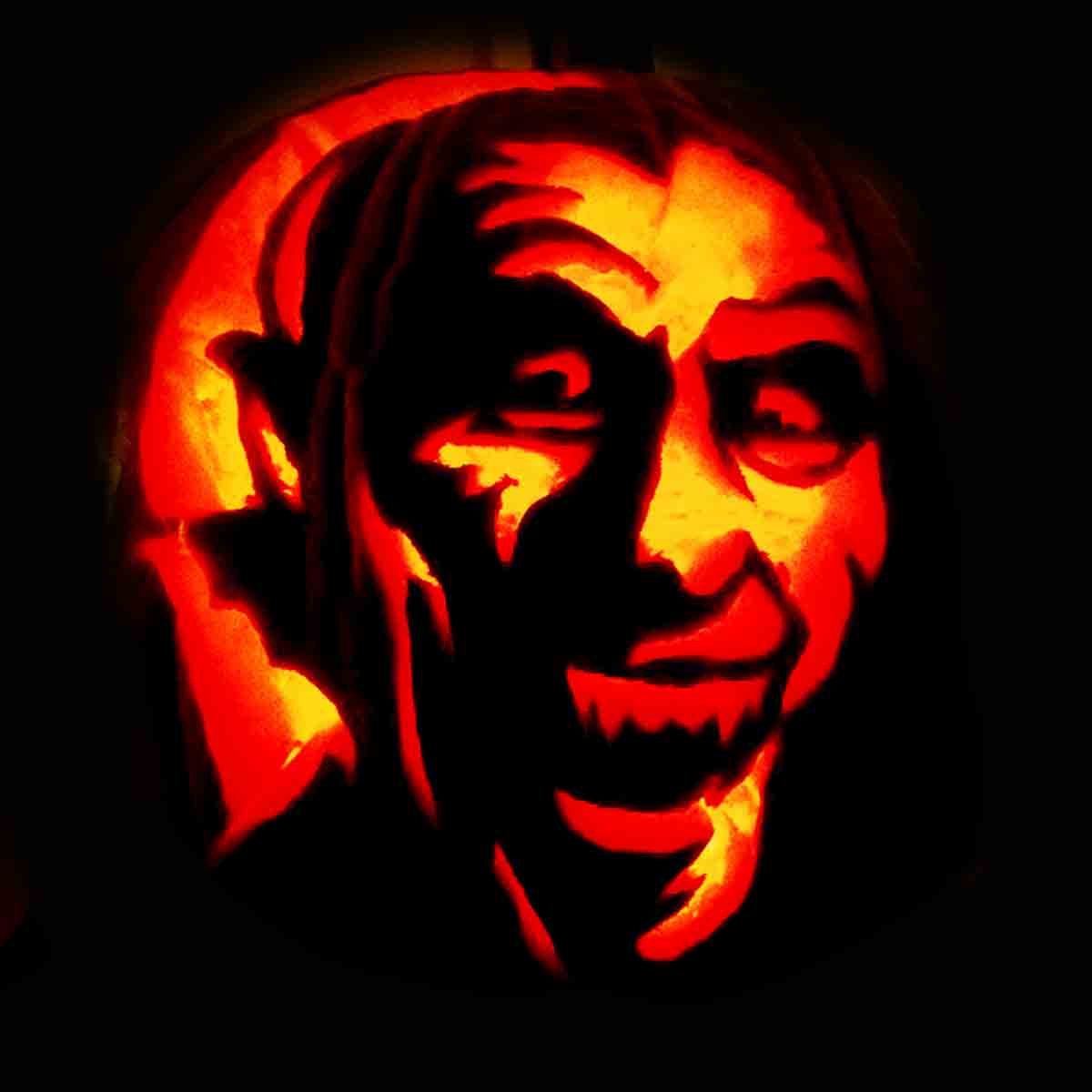 Dracula Pumpkin Stencils