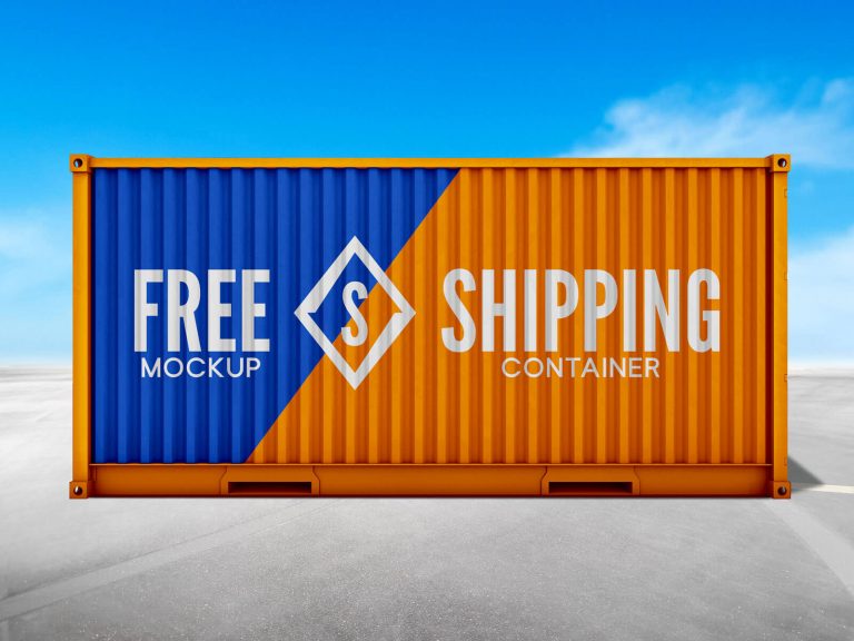 Download Free Shipping Container Mockup PSD | Designbolts