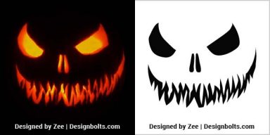 10 Free New Cool & Scary Halloween Pumpkin Carving Stencils, Templates ...