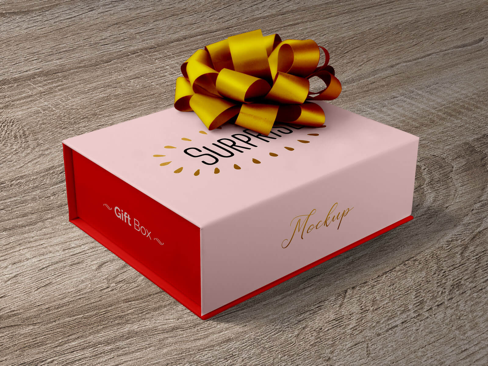 Download Free Gift Packaging Box Mockup Psd Designbolts