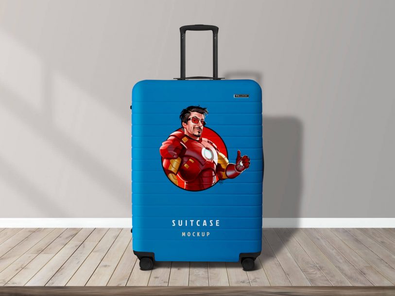 Download Free Travel Luggage Suitcase Mockup PSD | Designbolts