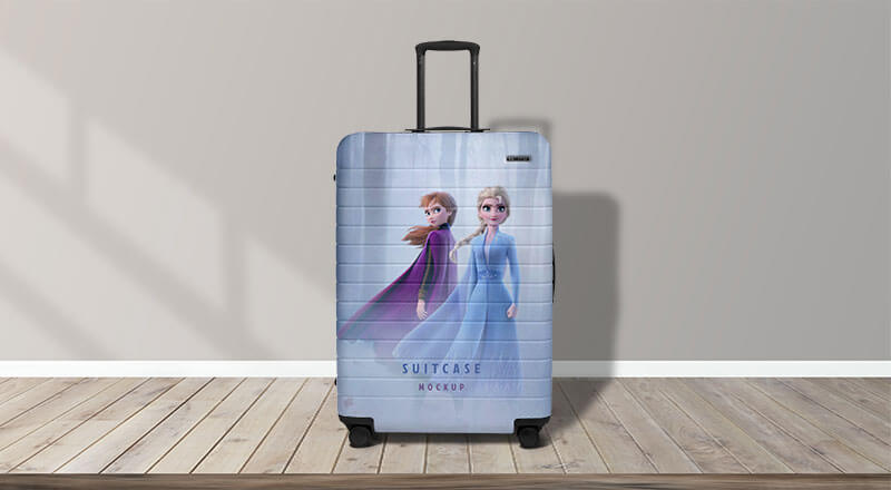 Download Free Travel Luggage Suitcase Mockup PSD | Designbolts