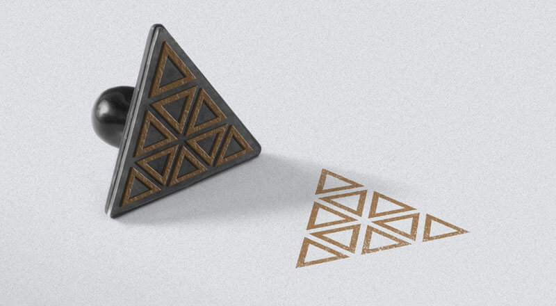 Download Free Triangle Rubber Stamp Mockup PSD | Designbolts