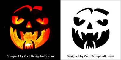 10 Free Cool, Creative & Scary Halloween Pumpkin Carving Stencils ...