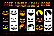 10 Free Easiest Pumpkin Carving Stencils 2020 for Kids & Beginners ...
