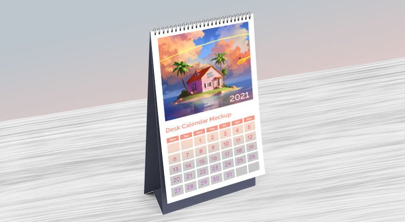 Free Vertical Table / Desktop Calendar Mockup PSD ...