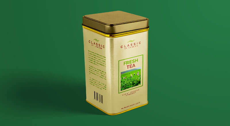 Download Free Tin Can Tea Box Mockup PSD | Designbolts