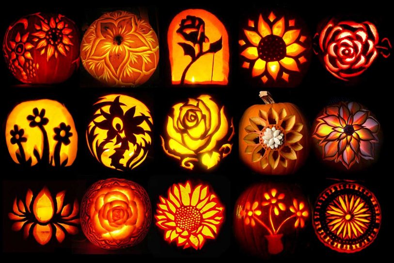 25+ Beautiful Floral Pumpkin Carving Ideas 2020 - Designbolts