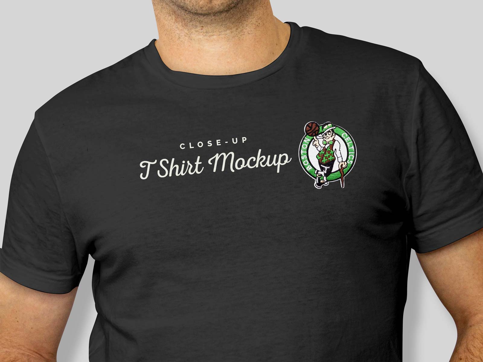 Download Free Closeup T-Shirt Mockup PSD | Designbolts