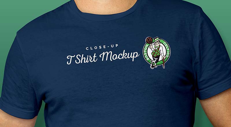 Download Free Closeup T Shirt Mockup Psd Designbolts