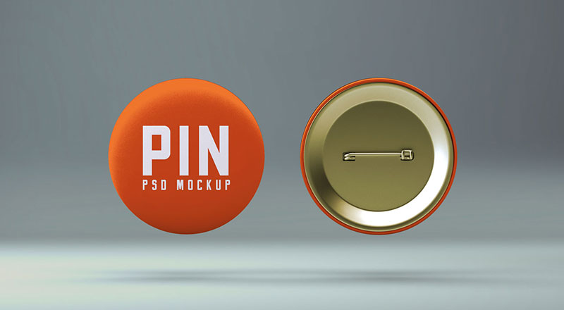 Download Free Pin Badge Button Mockup PSD | Designbolts