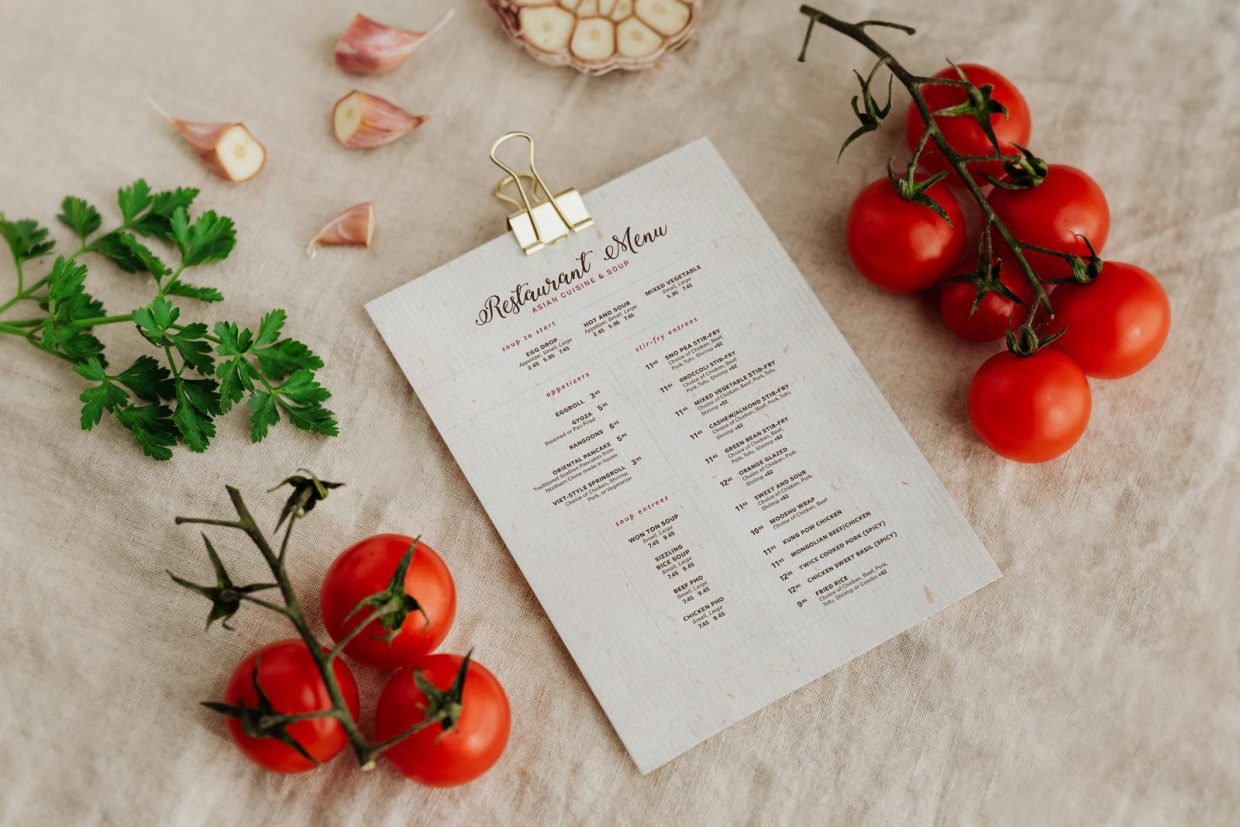 Free Textured A4 Menu Mockup Psd Designbolts