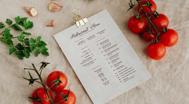 Download Free Textured A4 Menu Mockup PSD | Designbolts