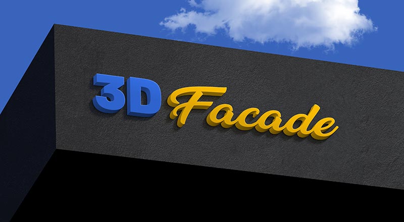 Download Free Shop Facade 3D Logo Mockup PSD | Designbolts