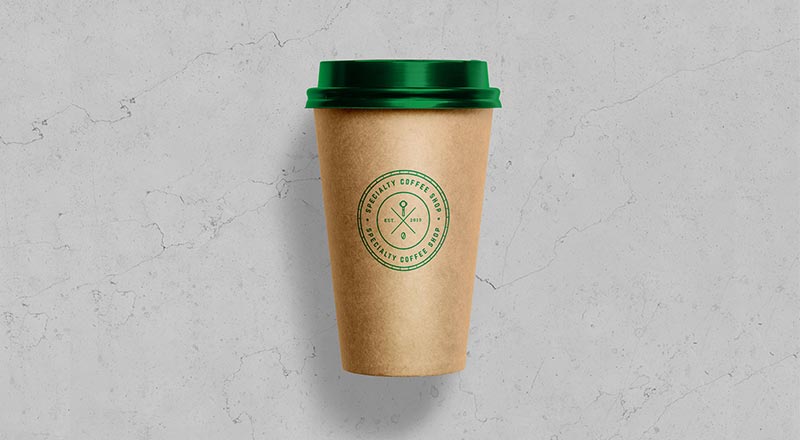 Download Free Kraft Paper Coffee Cup Mockup Psd Designbolts