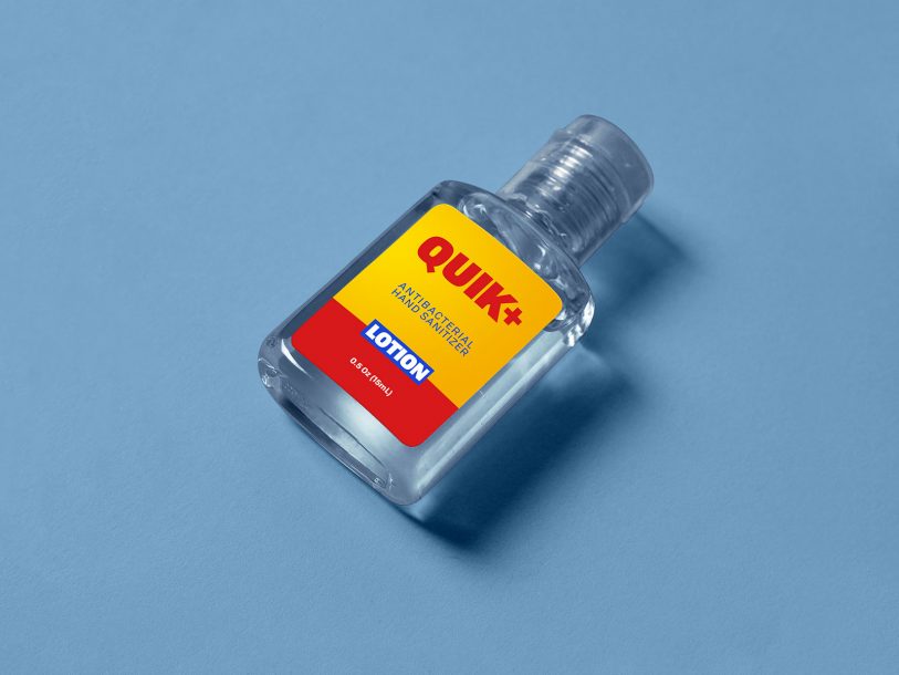 Free Small Hand Sanitizer Bottle Mockup PSD | Designbolts