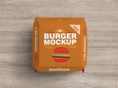 Free Top View Burger Box Mockup PSD | Designbolts