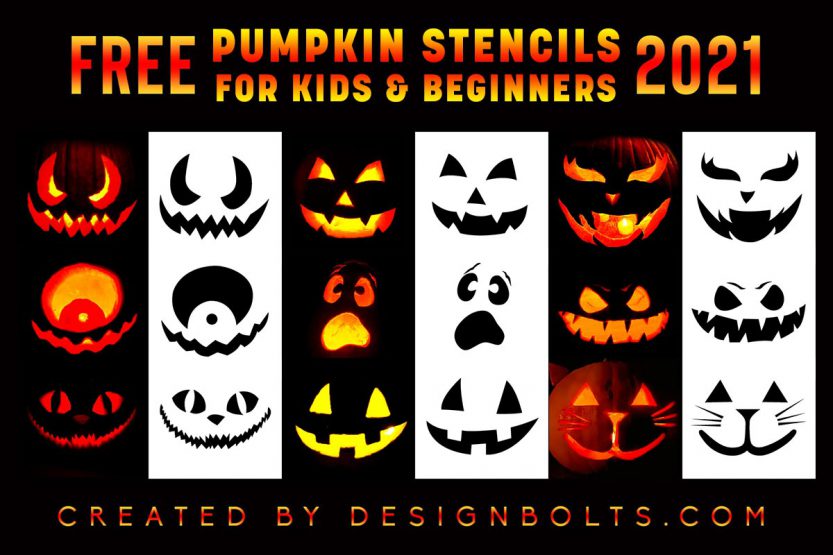 10 Free Easy Halloween Pumpkin Carving Stencils, Templates & Ideas 2021 ...