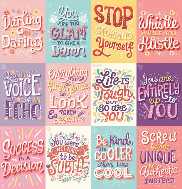 120 Cool Hand Lettering Typography Posters by Risa Rodil - Designbolts