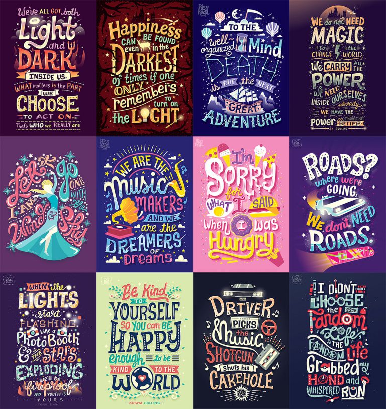 120 Cool Hand Lettering Typography Posters by Risa Rodil - Designbolts