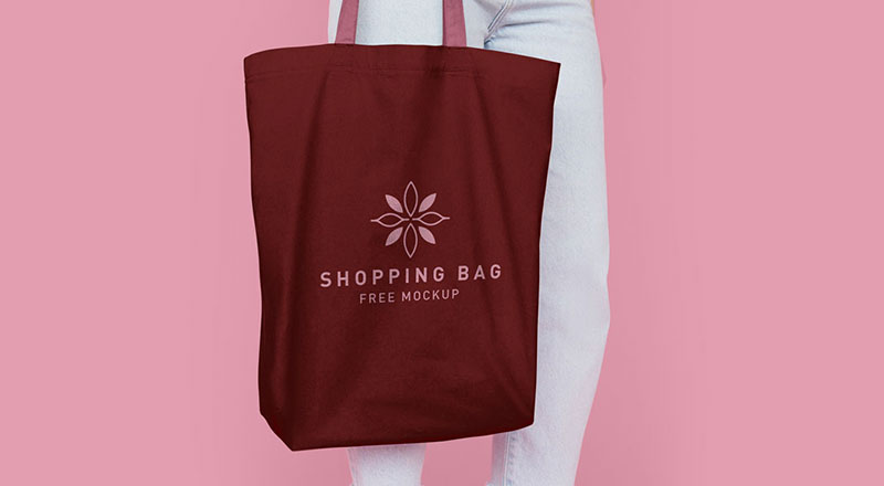 Tote bag mockup, eco-friendly PSD