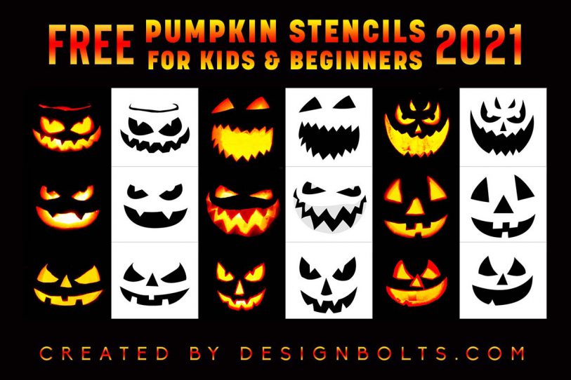 10 Free Easiest Halloween Pumpkin Carving Stencils, Templates & Ideas