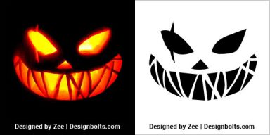 Free Scary Pumpkin Carving Stencils for Halloween 2021 - Designbolts