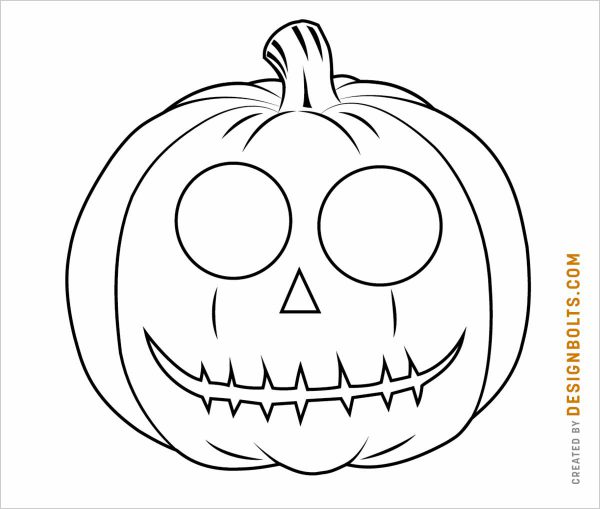 10 Free Easy Halloween Pumpkin Face Drawings for Coloring 2021 ...