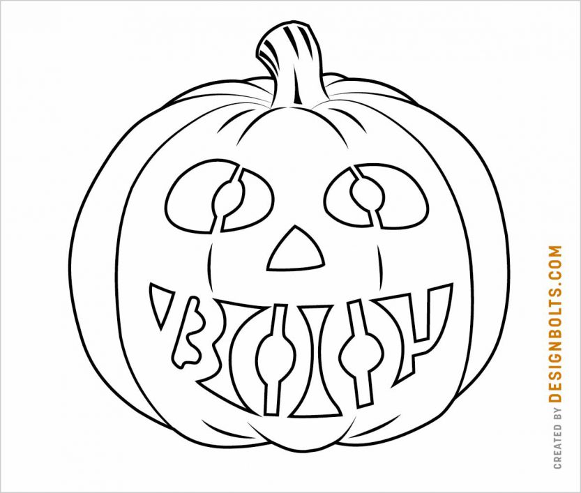 10 Free Simple Scary Pumpkin Face Drawings for Coloring 2021 - Designbolts