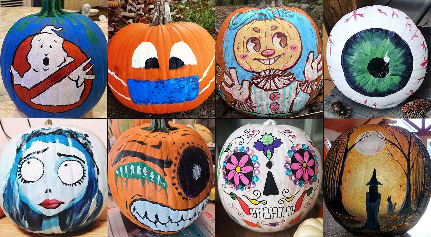 pumpkin painting faces ideas