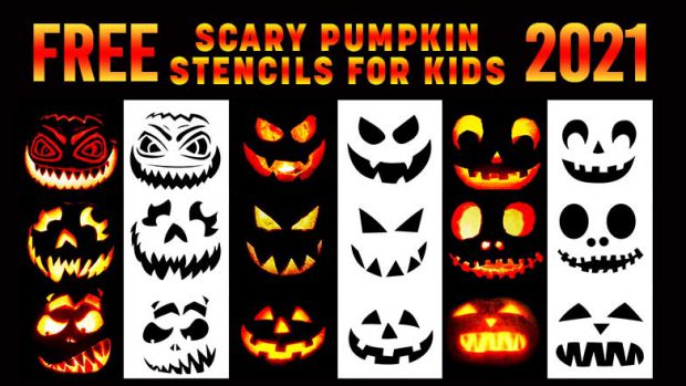 10 Free Scary Printable Halloween Pumpkin Carving Stencils, Templates ...