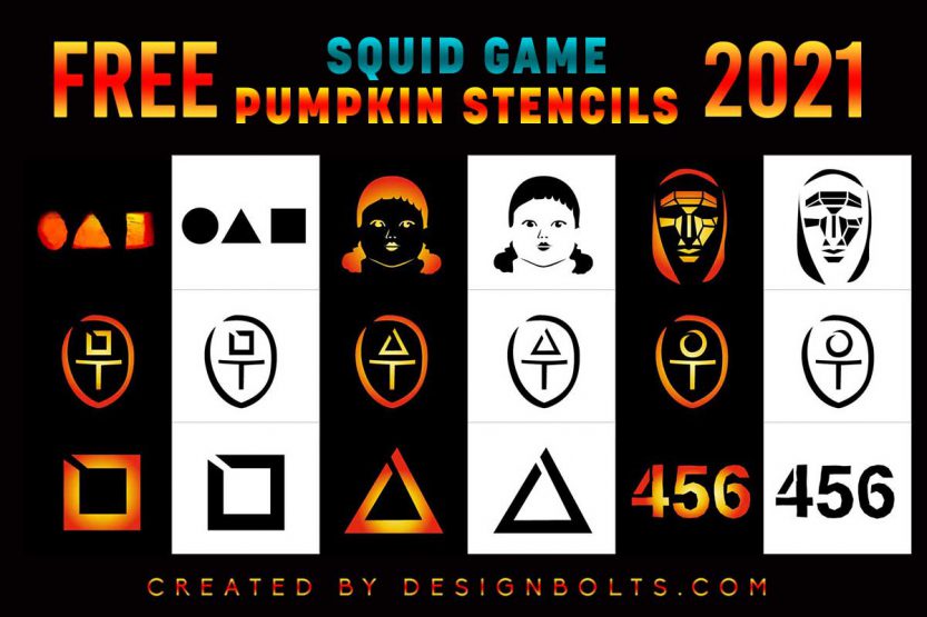 10 Free Squid Game Pumpkin Carving Stencils Ideas Templates For