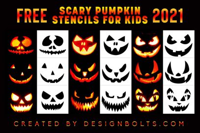 10 Free Super Scary Pumpkin Carving Stencils, Templates & Ideas 2021 ...