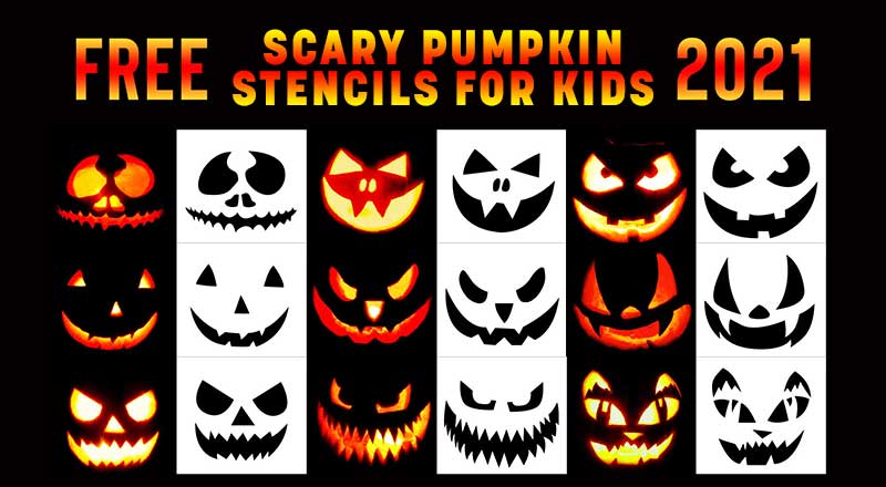 10 Free Super Scary Pumpkin Carving Stencils, Templates & Ideas 2021 ...