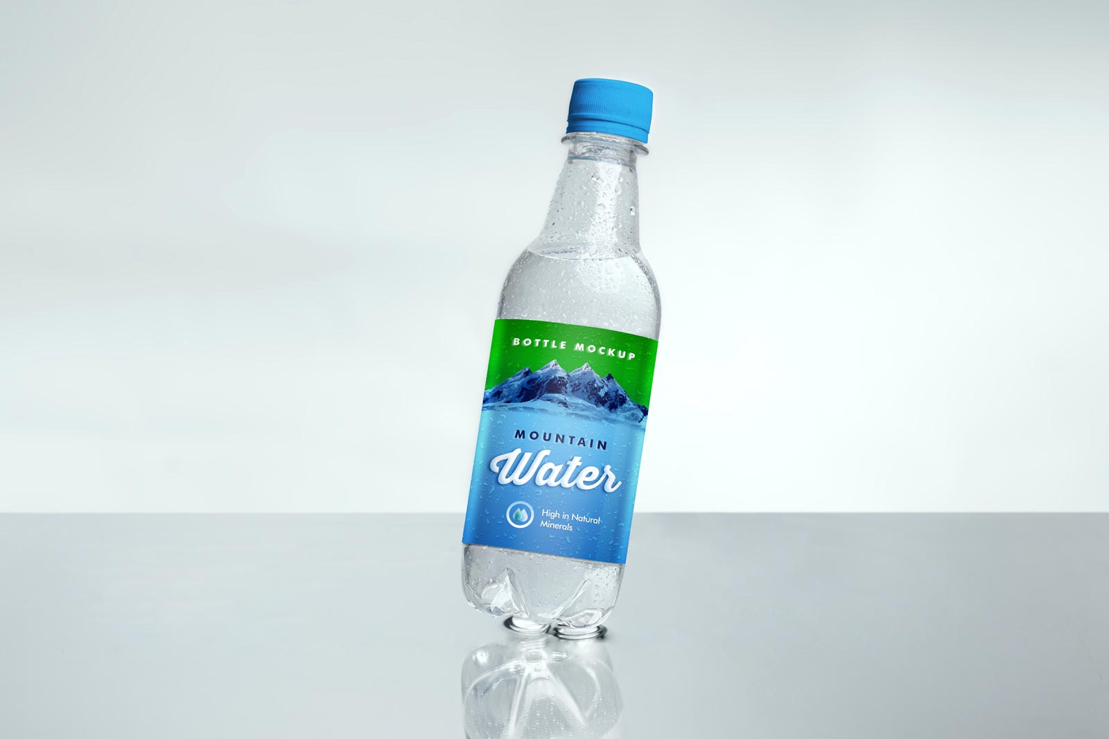 Free Drinking Water Bottle Mockup PSD - Designbolts