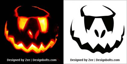 10 Free Scary Pumpkin Carving Stencils, Ideas, Templates & Printable ...