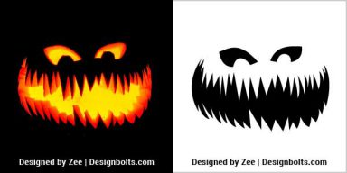 10 Free Scary Printable Halloween Pumpkin Carving Stencils, Templates ...